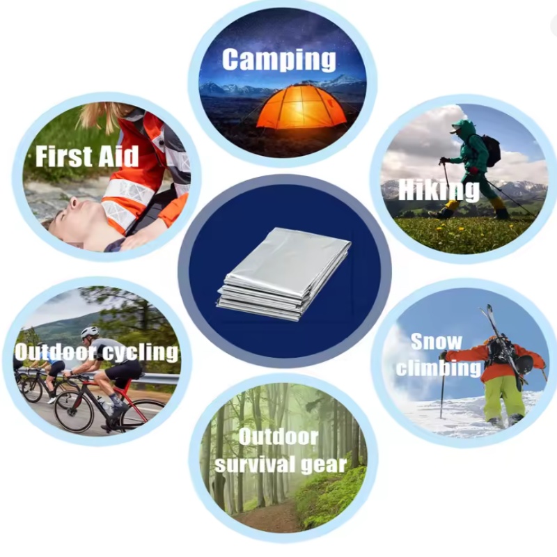 Emergency Mylar Tent - Portable 2‑Person Emergency Survival Shelter Tent,