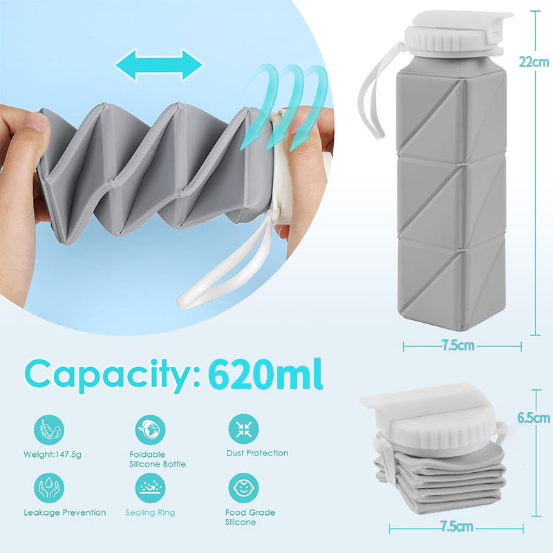 620ml Collapsible Water Bottle - Water Bag Collapsible 评论和价格